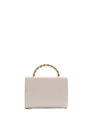 METAL HANDLE HANDBAG