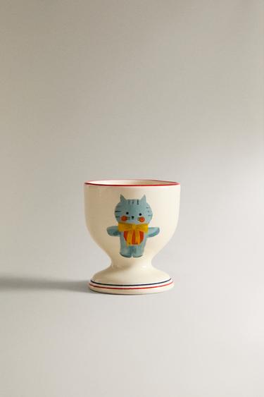 COQUETIER PORCELAINE CHAT X THE ANIMALS OBSERVATORY - Multicolore de Zara - Image 0