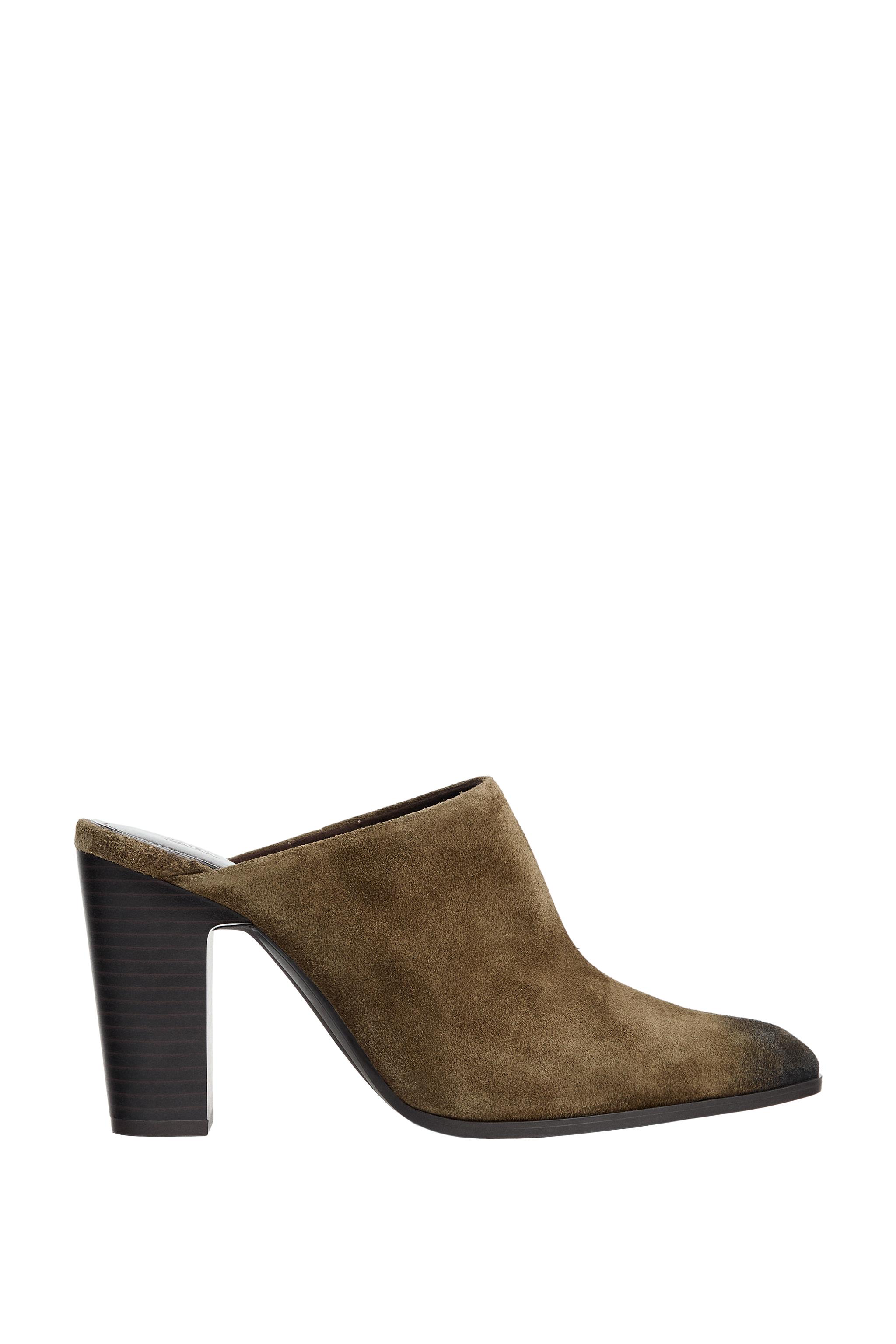 WORN EFFECT SPLIT LEATHER MULES - Brown | ZARA United States