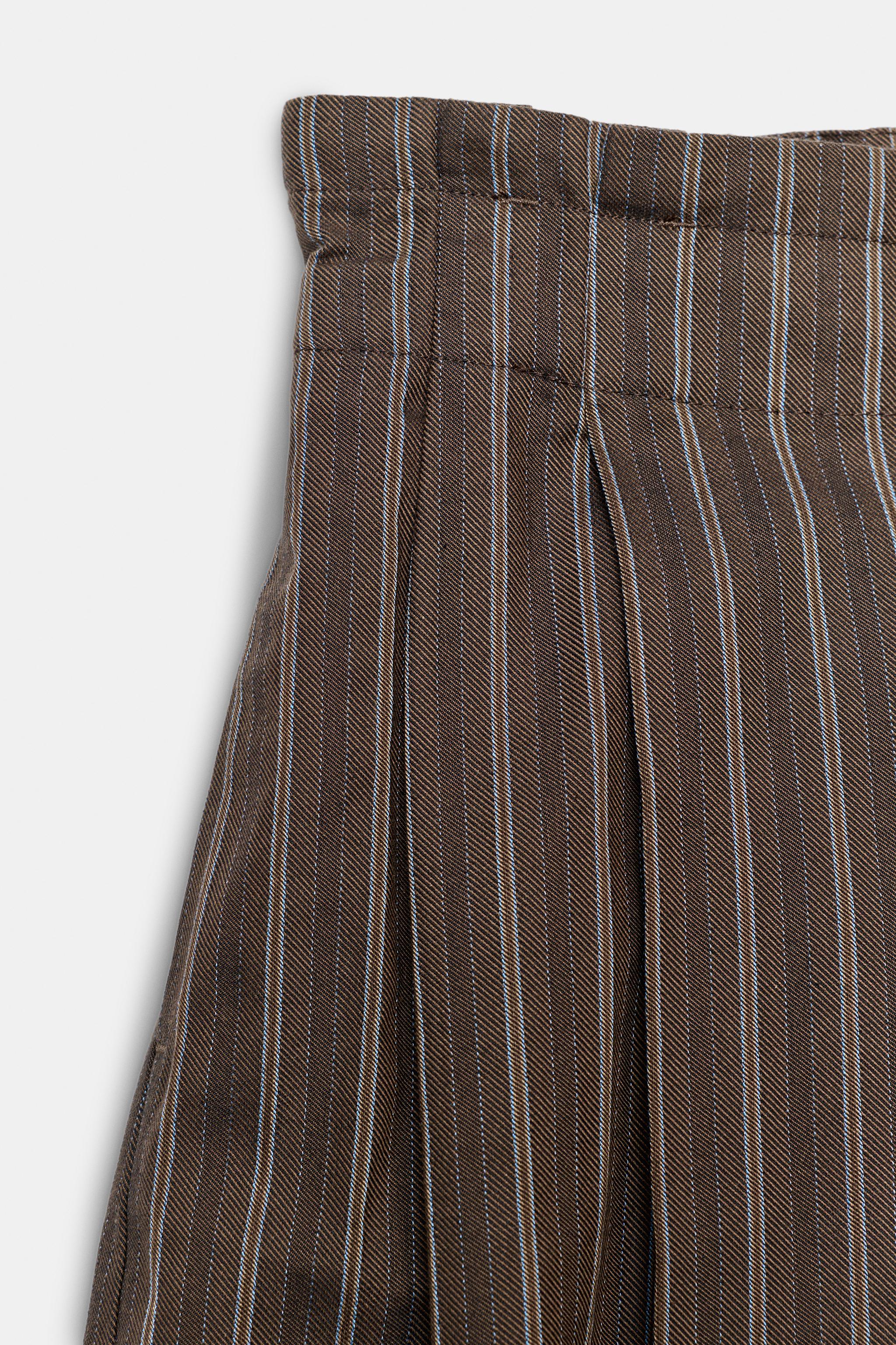 PANTALON PAPERBAG BALLON RAYURES