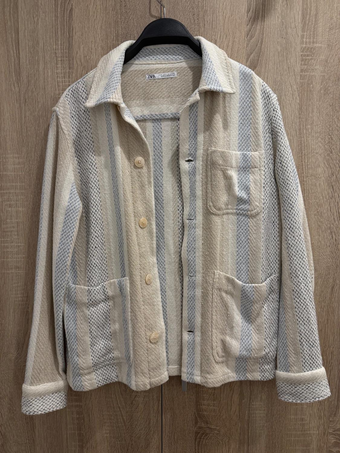 STRIPED TEXTURED OVERSHIRT - Image 2