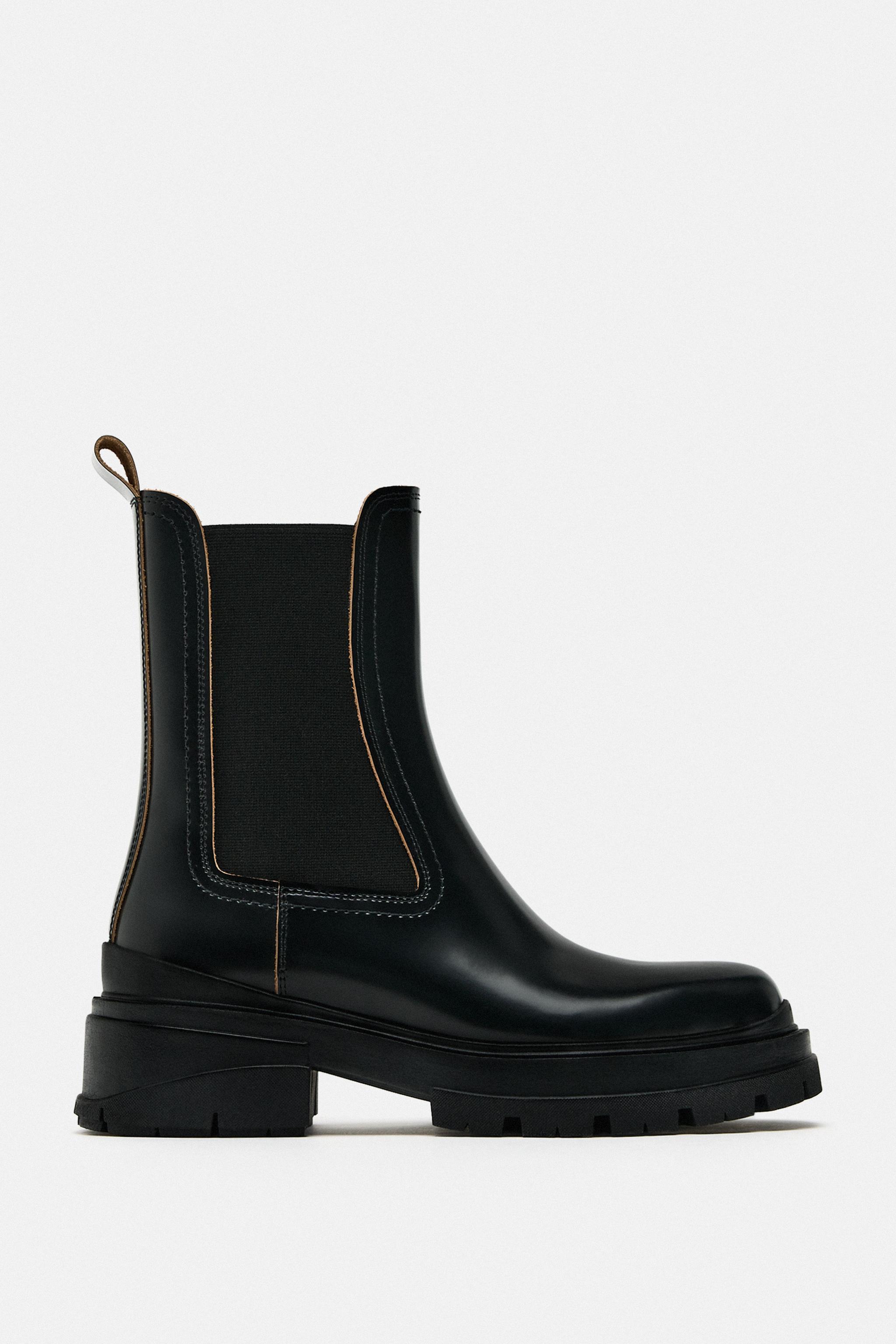 zara boots track sole