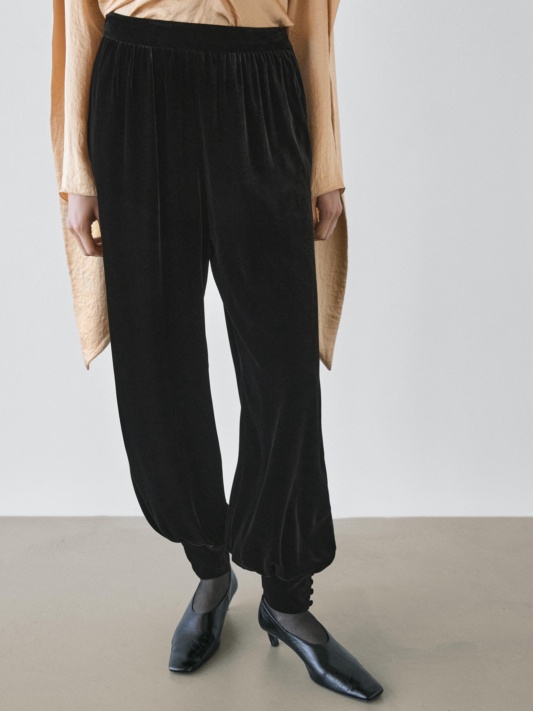 Velvet sarouel trousers - STUDIO