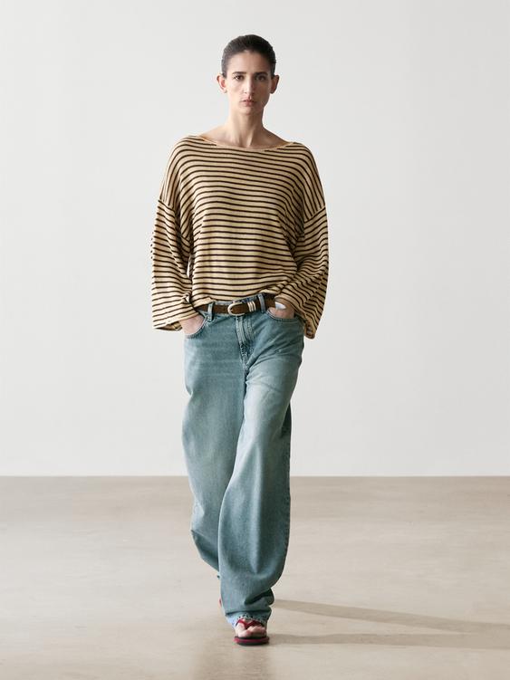 100% cotton striped knit sweater from Zara - $130