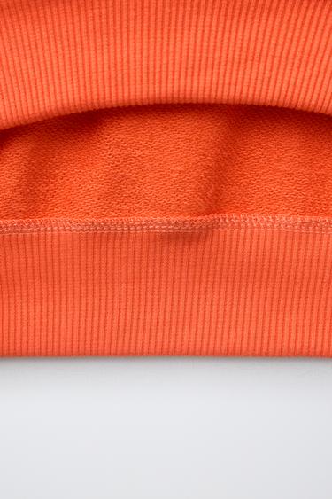 EMBROIDERED SLOGAN SWEATSHIRT - Coral red by Zara - Image 3
