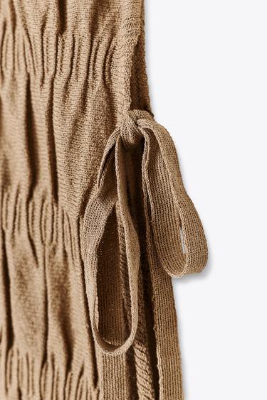GATHERED KNIT TOP - Mink by Zara - Image 7