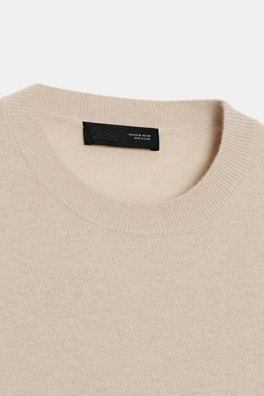 PULL 100 % LAINE ULTRA-DOUCE MANCHES LONGUES - Beige de Zara - Image 6