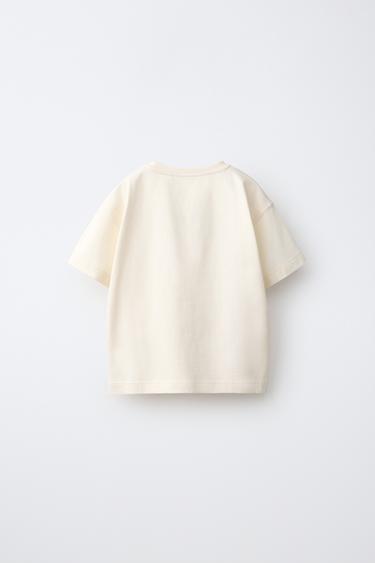 TERRY EMBROIDERED T-SHIRT — Ecru 2