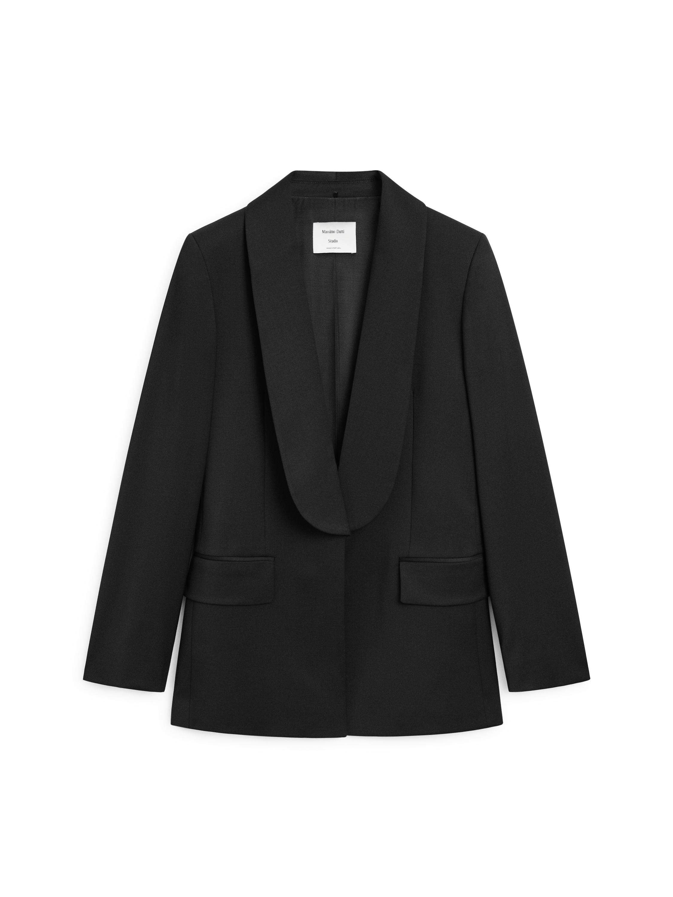 Blazer en laine mélangée à revers - STUDIO