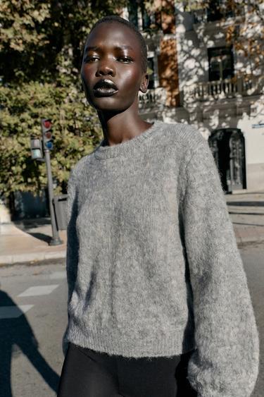 JERSEY PUNTO BOTONES - Gris medio de Zara - Imagen 0