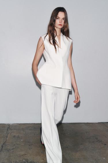 PEPLUM-WESTE ZW COLLECTION - Cremefarben von Zara