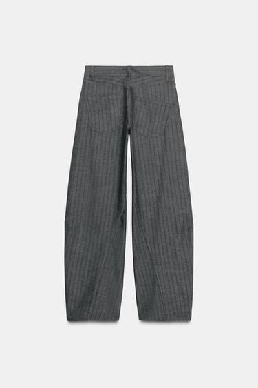 ZW COLLECTION STRIPED TROUSERS - Grey by Zara - Image 6