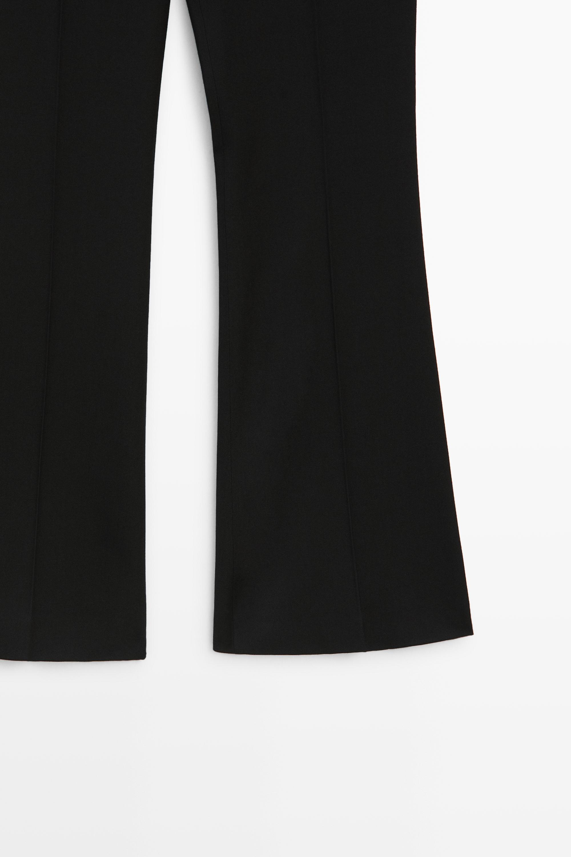 Stretch flare-fit wool-blend pants