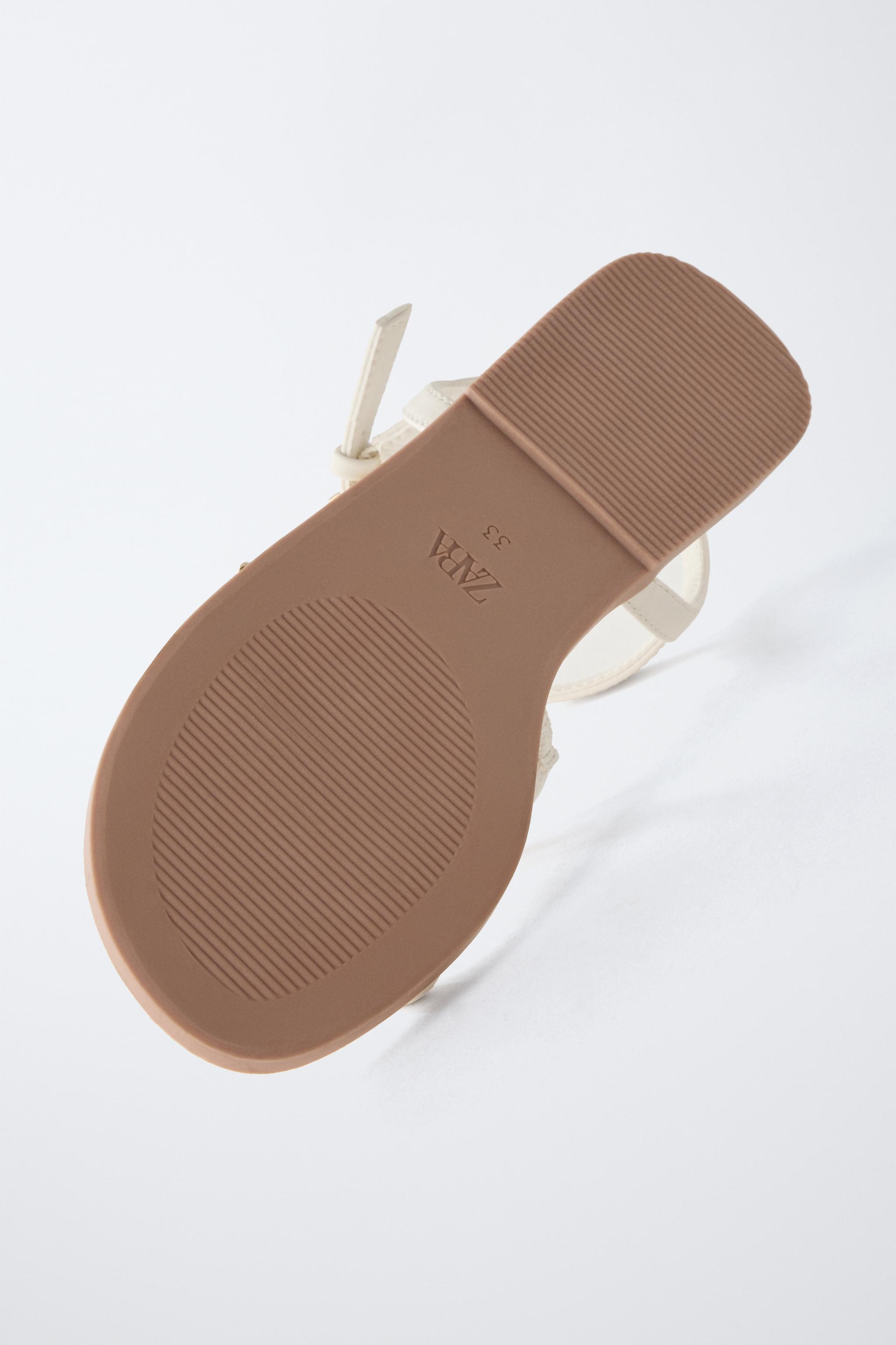 METALLIC STRAP SANDALS