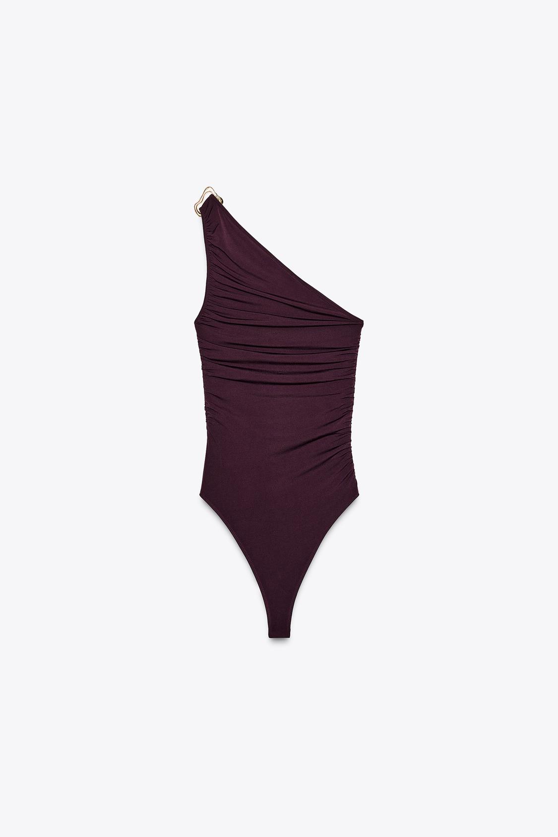 ASYMMETRIC APPLIQUÉ BODYSUIT