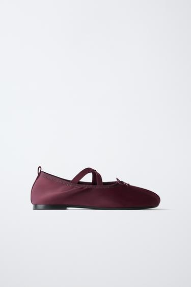 BALLERINA MIT SCHLEIFE - Granatrot von Zara
