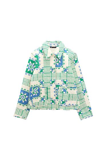 PRINTED QUILTED OVERSHIRT