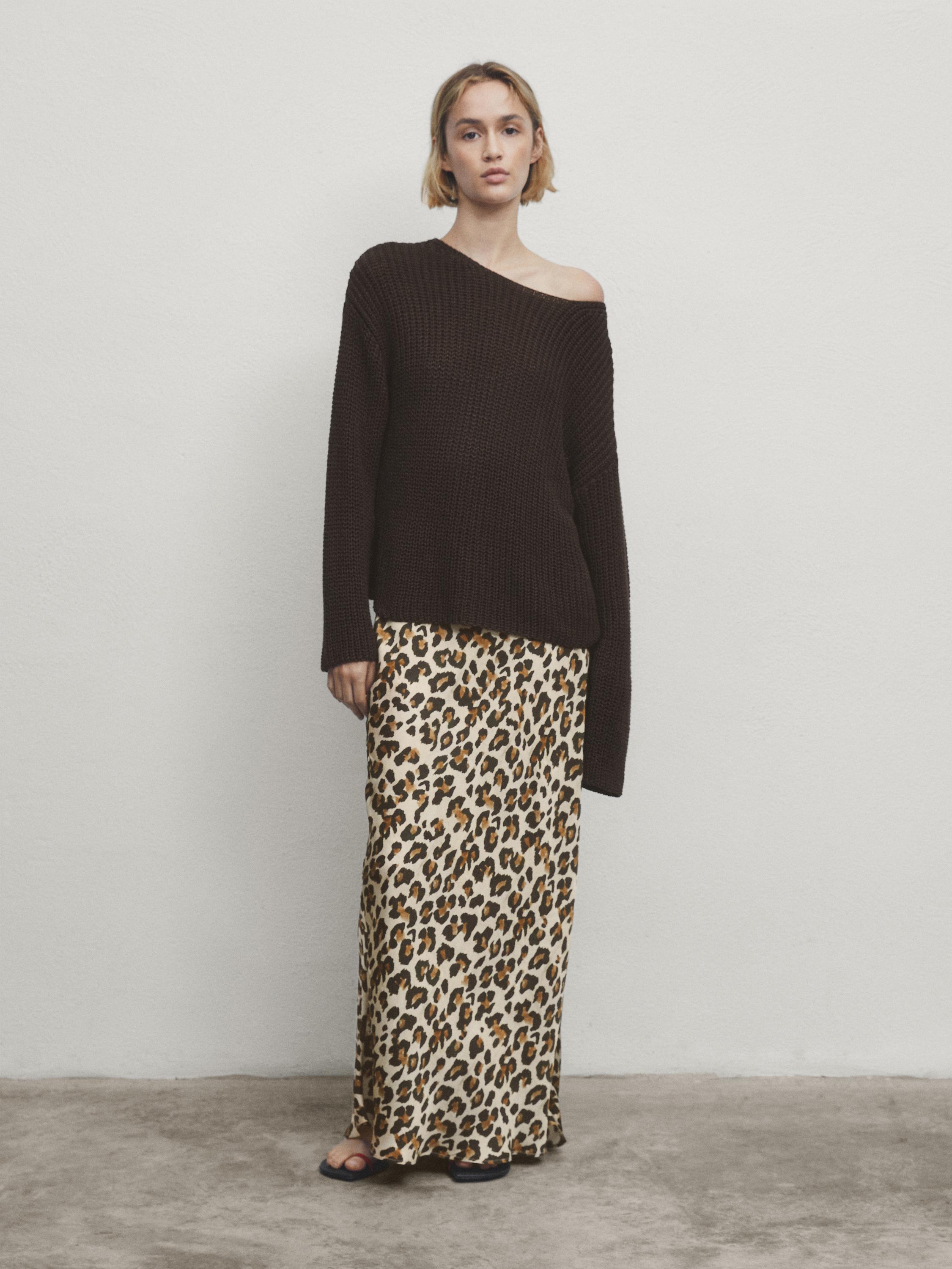 animal print skirts zara