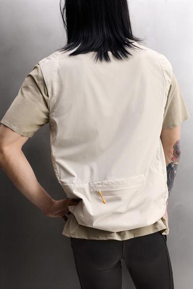 GILET TECHNIQUE MATELASSÉ BIMATIÈRE - Gris perle de Zara - Image 5