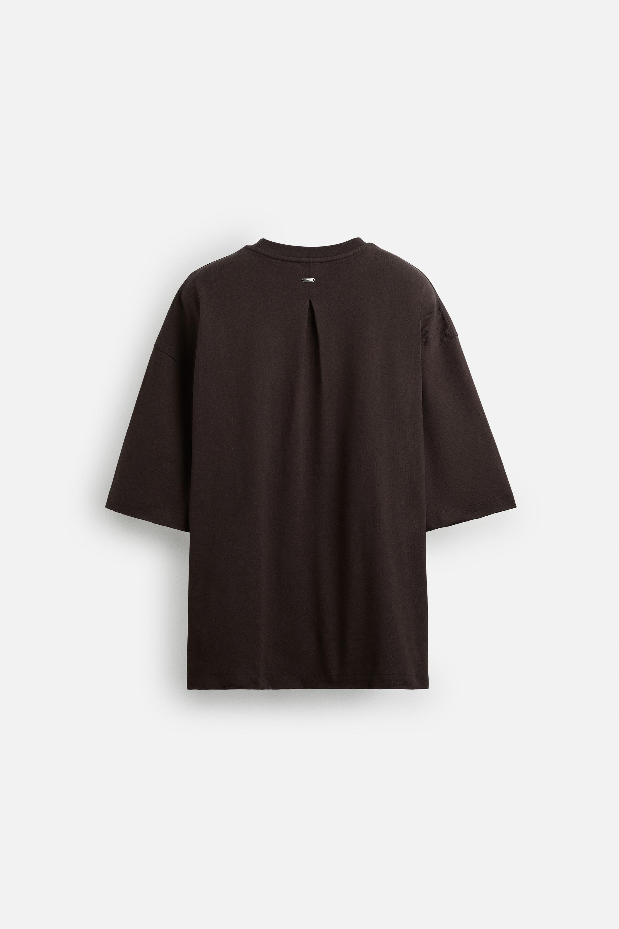 オーバーサイズフィットTシャツ - ブラウン | ZARA Japan / 日本