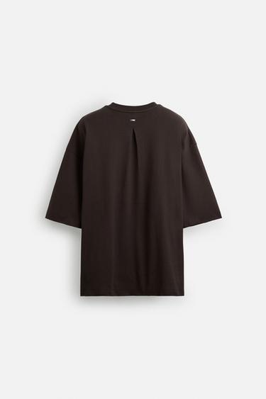T-SHIRT OVERSIZE - Marron de Zara - Image 1