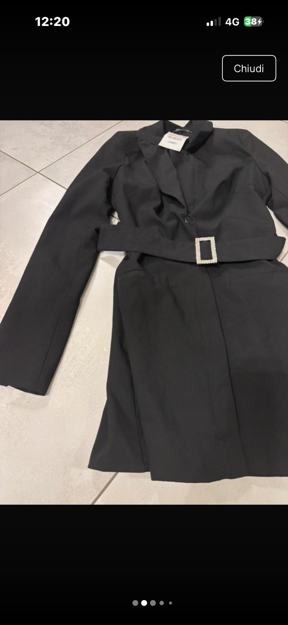 BLAZER-STYLE DRESS WITH BELT - Image 2