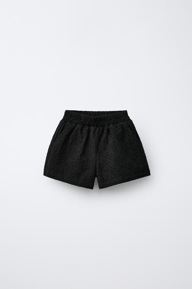 刺繍入りバミューダパンツブラック0Zaraの刺繍入りバミューダパンツ - ブラック - 画像 0