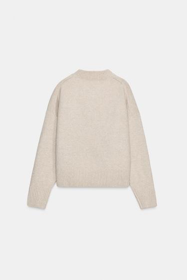 PULL EN MAILLE DOUX - Écru de Zara - Image 5
