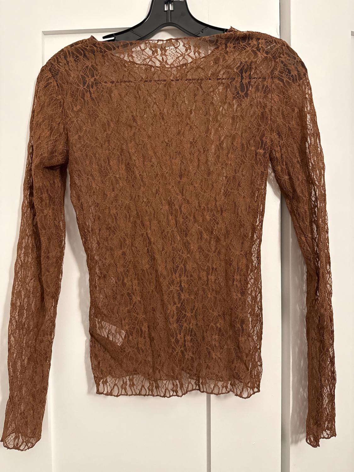 LONG SLEEVE LACE TOP - Image 4