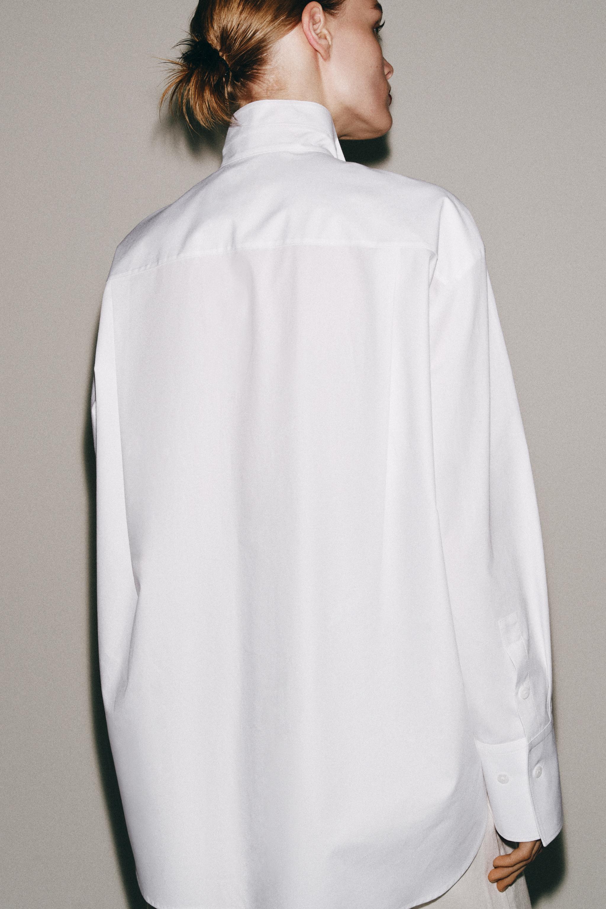ZW COLLECTION POPLIN SHIRT WITH BUTTONS