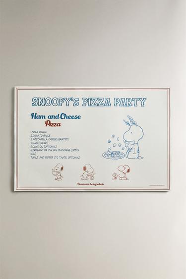 PACK TISCHSETS PAPIER PIZZA PEANUTS™ (20ER-PACK) - Bunt von Zara - Bild 0