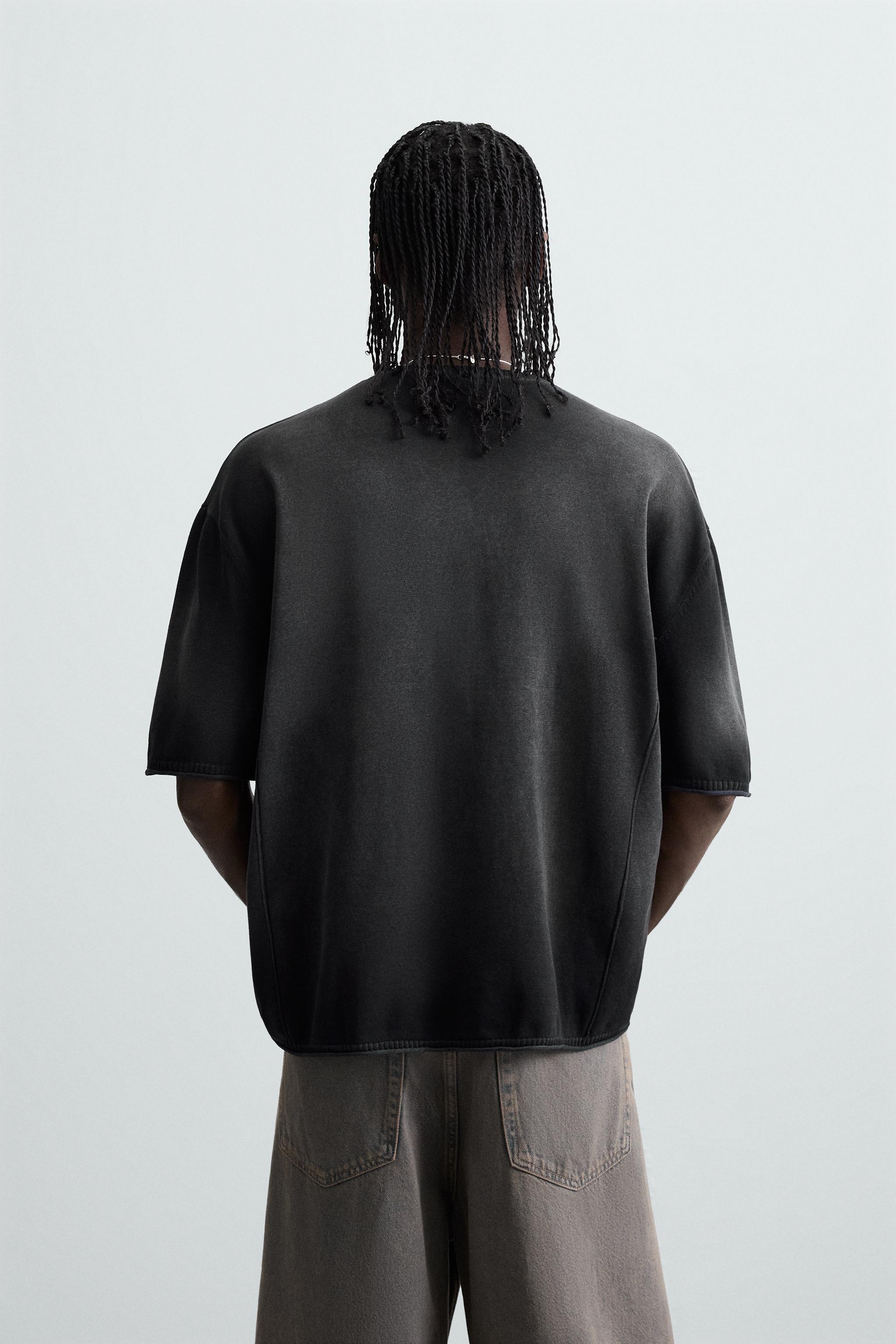 SPRAY PRINT KNIT T-SHIRT