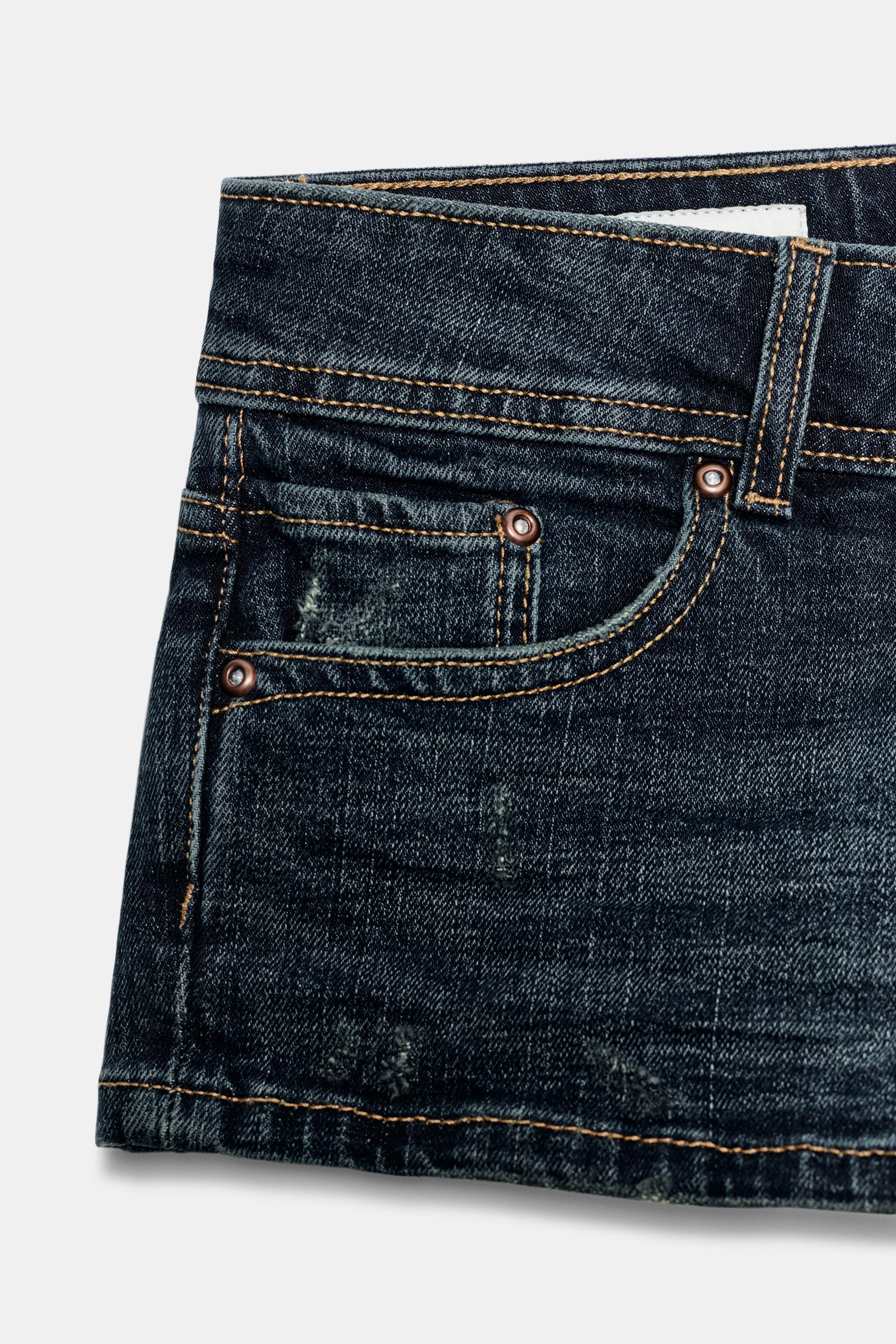 SHORT MINI EN DENIM TRF TAILLE BASSE