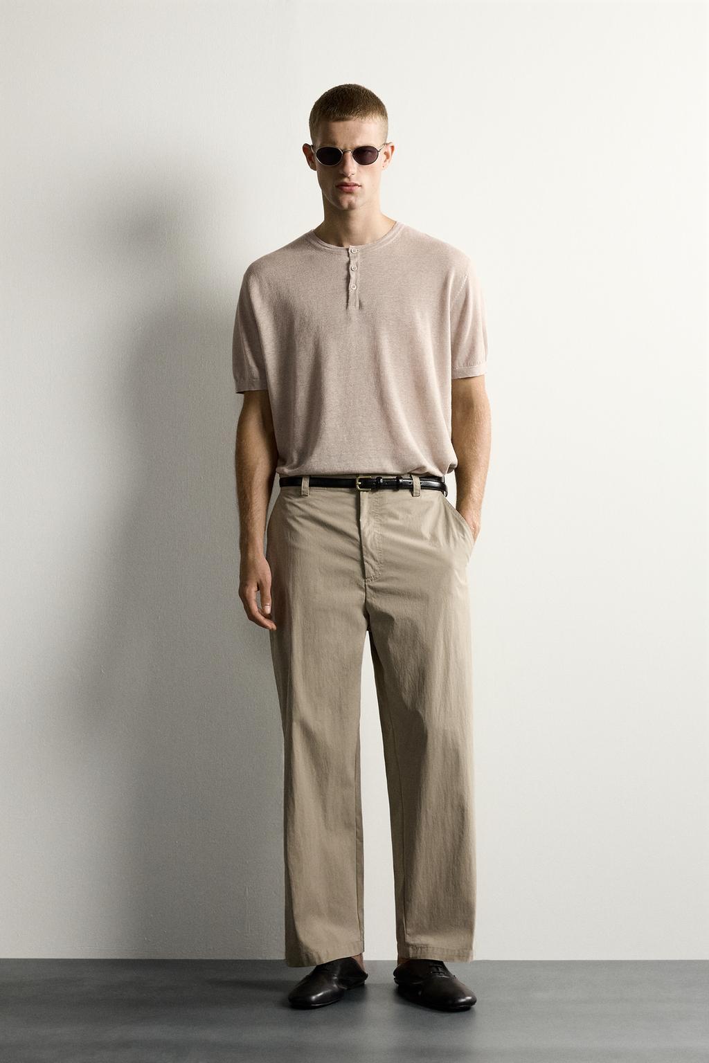 Zara Relaxed fit büzməli şalvar