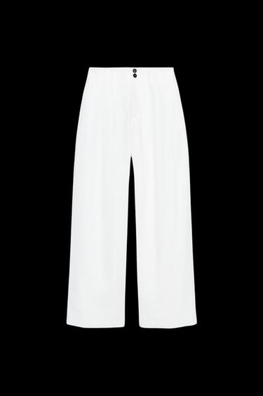 LEINENHOSE (100 %) ZW COLLECTION - Weiß von Zara