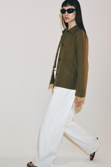 ZW COLLECTION POCKET JACKET - Khaki by Zara - Image 0