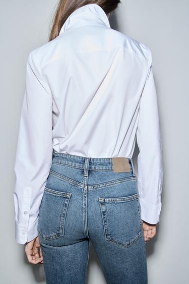 JEANS ZW COLLECTION SKINNY CINTURA ALTA - Azul-lavado da Zara