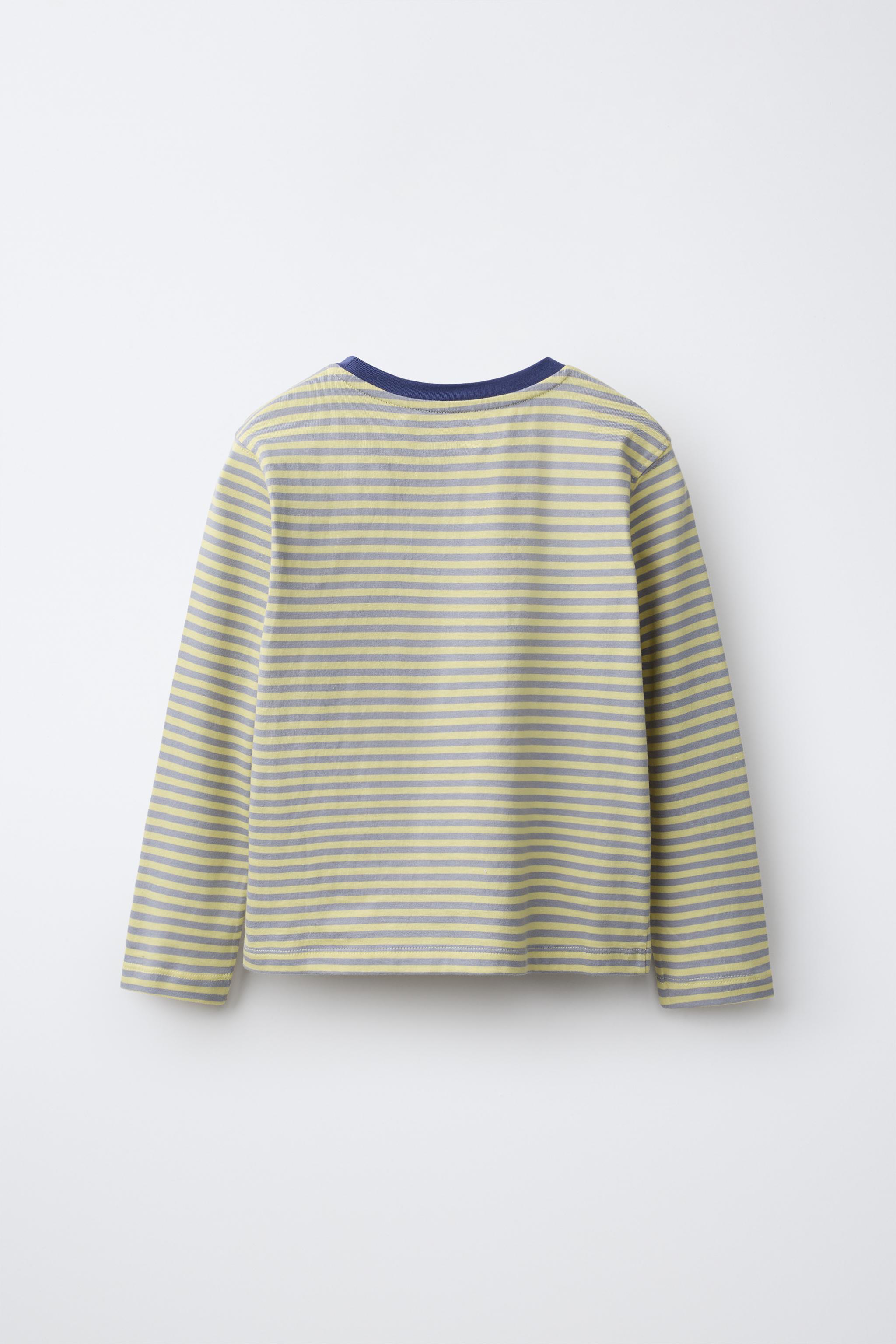 LONG SLEEVE STRIPED T-SHIRT — striped