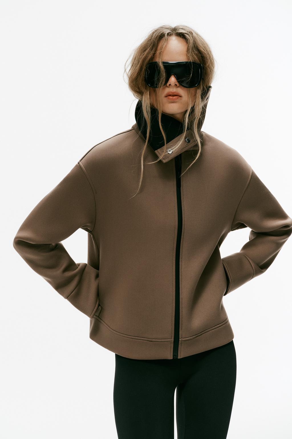 HIGH COLLAR CONTRAST JACKET