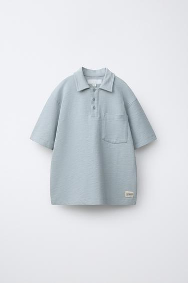 ENSEMBLE POLO ET BERMUDA RUSTIQUE AVEC ÉTIQUETTE - Bleu ciel de Zara - Image 1