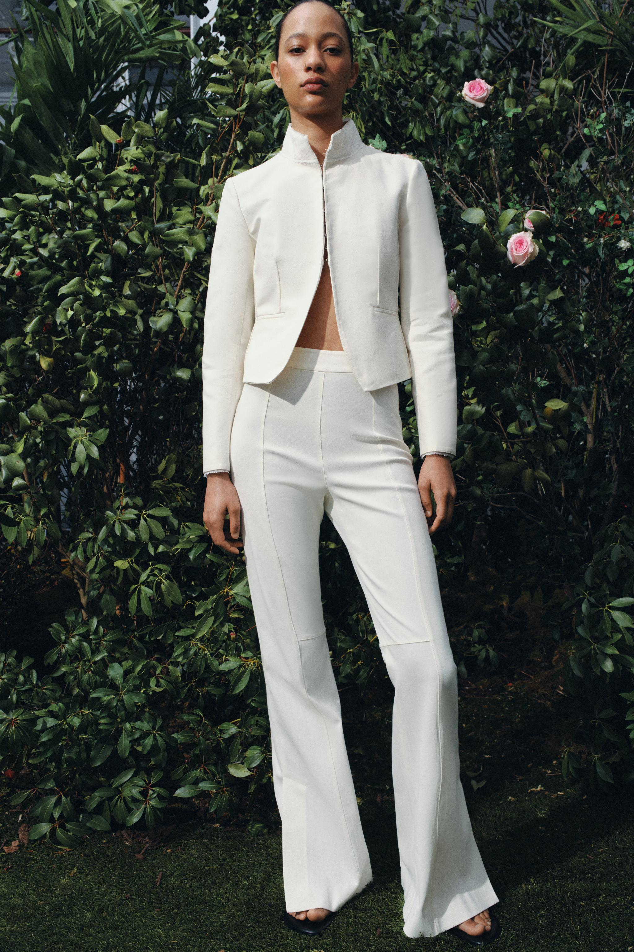 ZW COLLECTION COMBINATION TAILORED BLAZER - Ecru | ZARA United States