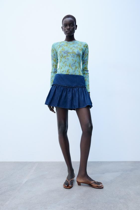 JERSEY PUNTO ESTAMPADO - Azul de Zara - Imagen 0