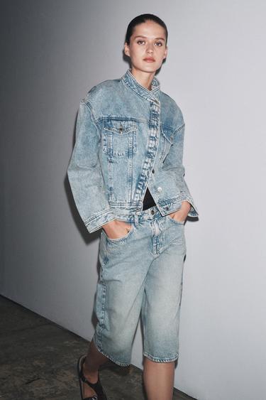 BERMUDA DENIM ZW COLLECTION - Azul de Zara