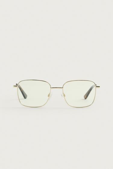GAFAS METÁLICAS CUADRADAS - Dorado de Zara