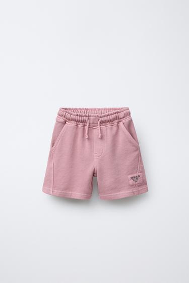 Zara PLUSH LABEL SHORTS - Pink