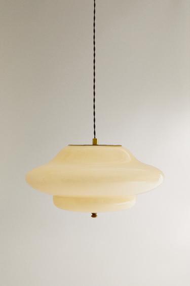 LARGE OPALITE CEILING LAMP - Vanilla by Zara
