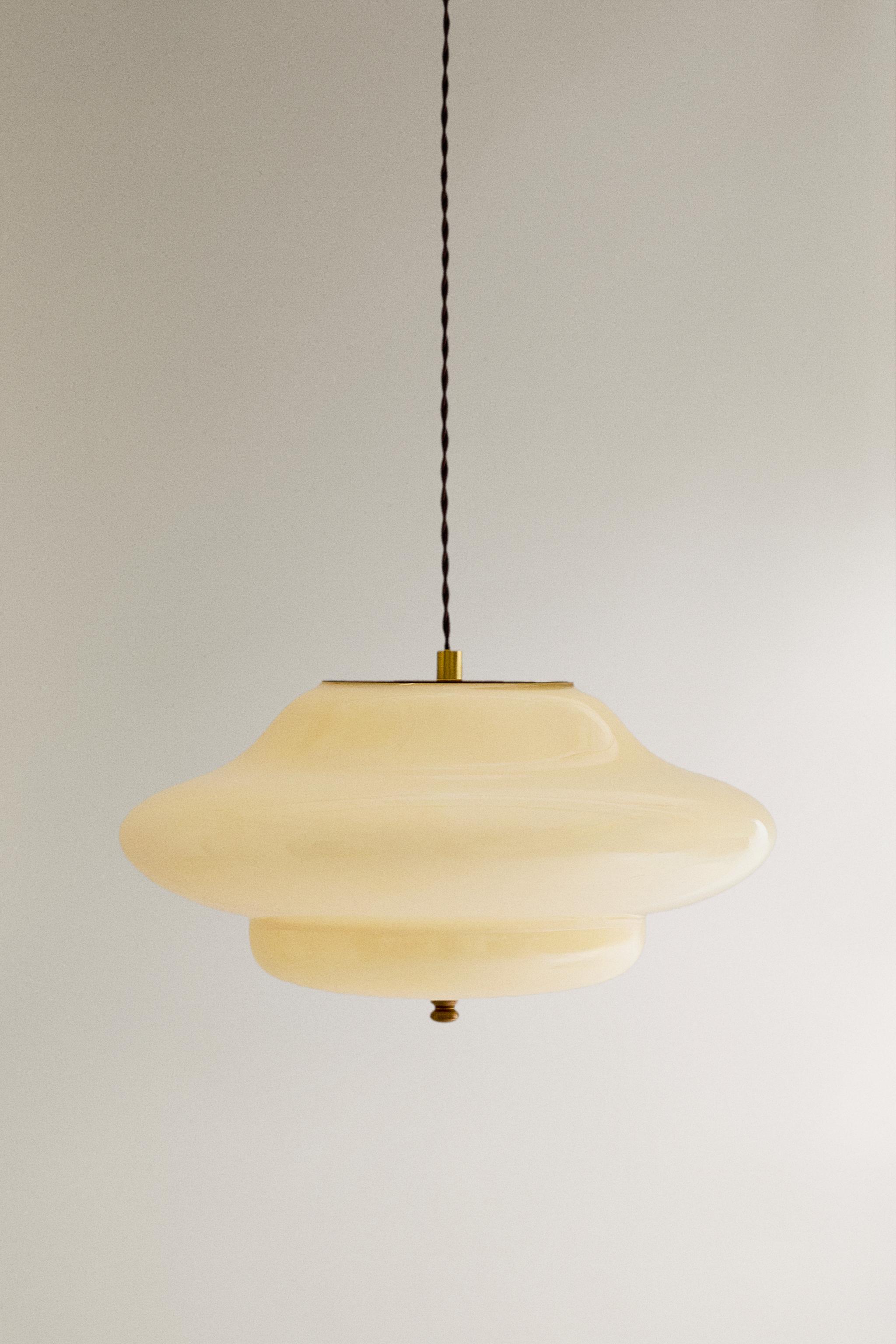 LARGE GLASS CEILING LAMP
