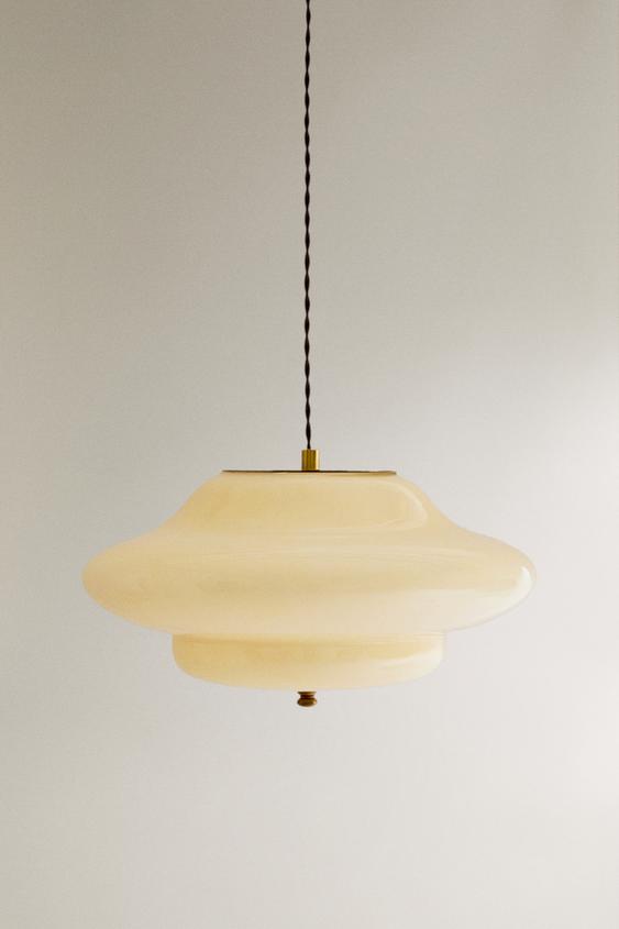 LUSTRE PENDENTE DE VIDRO GRANDE - Baunilha da Zara - Imagem 0