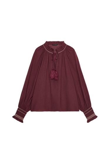 TASSEL EMBROIDERED SHIRT