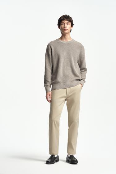 Zara SKINNY FIT 緊身休閒長褲 - 米色